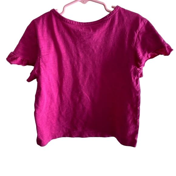 Crazy 8 Pink Flutter Sleeve Round Neck Girl’s T-Shirt size S (5-6) - Picture 5 of 5